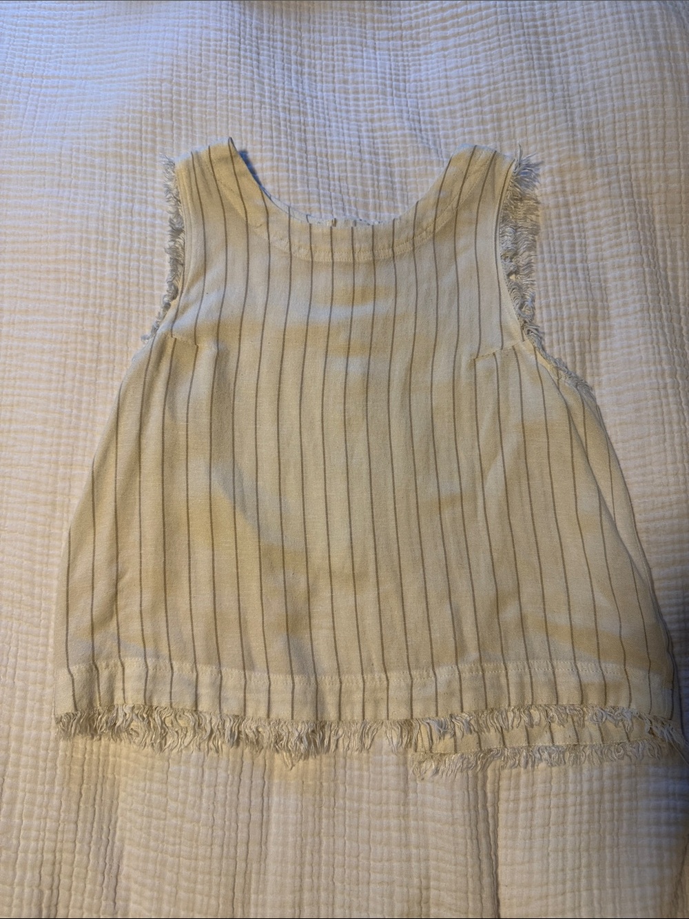 Altar'd State Cream and Tan Striped Top